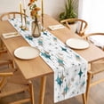 thumbnail image 3 of Green Brown Diamond Table Runner 72 Inches Long Farmhouse Dress Scarves, Modern Geometric Middle Century Dining Tablerunner for Coffee Table/Kitchen Island/Party Décor, 13" x 72", 3 of 8
