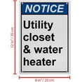 thumbnail image 2 of Utility Closet Water Heater Housekeeping Sign, Industrial Housekeeping Sign 8"x12" UV Resistant for Indoor Outdoor Workplace, 2 of 7