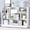 Warm White, variant on IOTXY 3 Tier 10 Cubes 55 Inch Wide Bookcase Display Cabinet with Base, Bright Blue