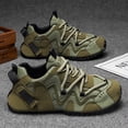 thumbnail image 3 of Men'S Breathable Lightweight Comfortable Thick-soled Dad Sneakers | All-season, Lace-up, Faux Upper, Fabric Inner, PVC Sole, Round Toe Casual Sports Shoes,, 3 of 9