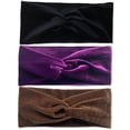 thumbnail image 1 of Bangcool Twisted Headbands Solid Color - 3PCS Elastic Yoga Head Wraps Stretch Headbands, 1 of 10