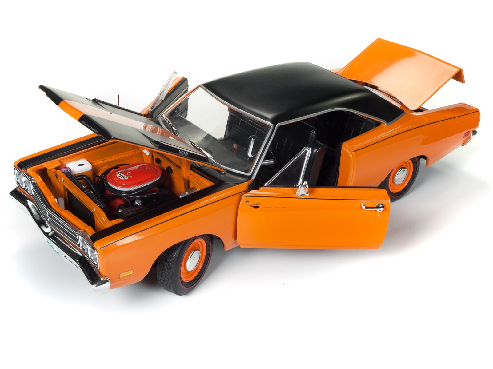 1969 Plymouth Road Runner Omaha Orange with Black Stripes and Top 50th  Anniversary \Looney Tunes\ Limited Edition to 1002 pieces Worldwide 1/18 