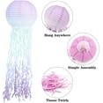 thumbnail image 4 of 8pcs Jelly Fish Paper Lanterns for Wedding Kids Birthday Baby Shower Party Decoration Gradient Paper Lanterns Indoor Outdoor Mermaid Ocean Mermaid Themed Party Decoration (Gradient), 4 of 7