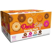 Donut Café Variety Pack 100ct Single Cup (Light, Medium, Dark Roast)