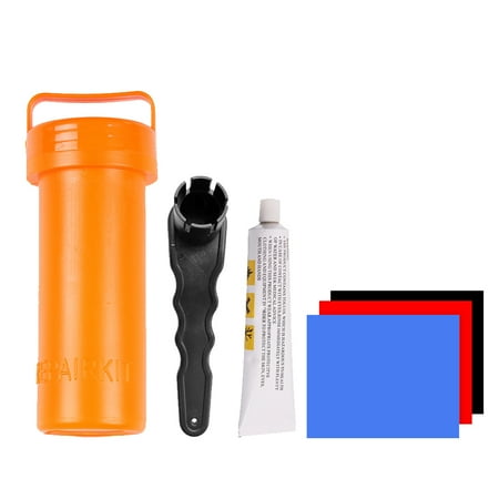 SUP Repair Kit with PVC Patches and Glue for Inflatables Portable Stand-Up Paddleboard Repair Kit with Wrench for Inflatable Kayak Boat Raft Surfboard