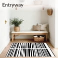 thumbnail image 3 of ODIKA 8'x10' Machine Washable Non-Slip Area Rug, Chic Striped Ultramodern Fashionable Trendy Aesthetic Accent High Traffic Rug, Black, 585933, 3 of 5