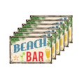 thumbnail image 4 of MKHERT Hawaiian Beach Bar Vintage Rusty Metal Sign Placemats Table Mats for Dining Room Kitchen Table Decoration 12x18 inch,Set of 6, 4 of 4