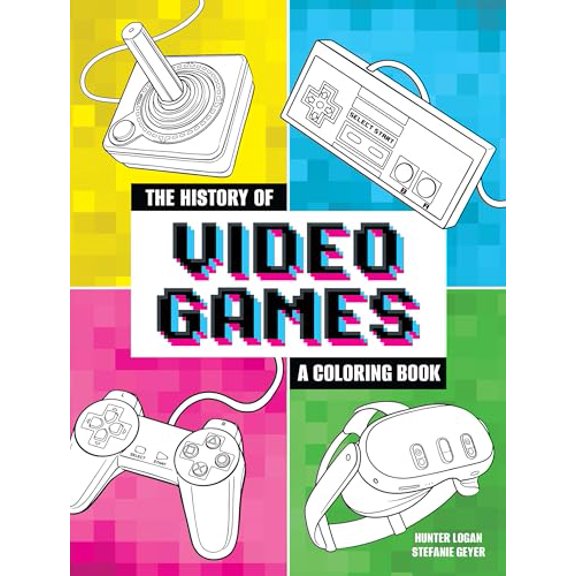 Pre-Owned Dover Kids Coloring Books The History of Video Games: A Coloring Book, (Paperback)
