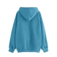 thumbnail image 3 of Lmnyox Basic Sweatshirts for Women Soft Comfy Long Sleeve Hoodies Oversized Fall Casual Pullover with Pocket, 3 of 4