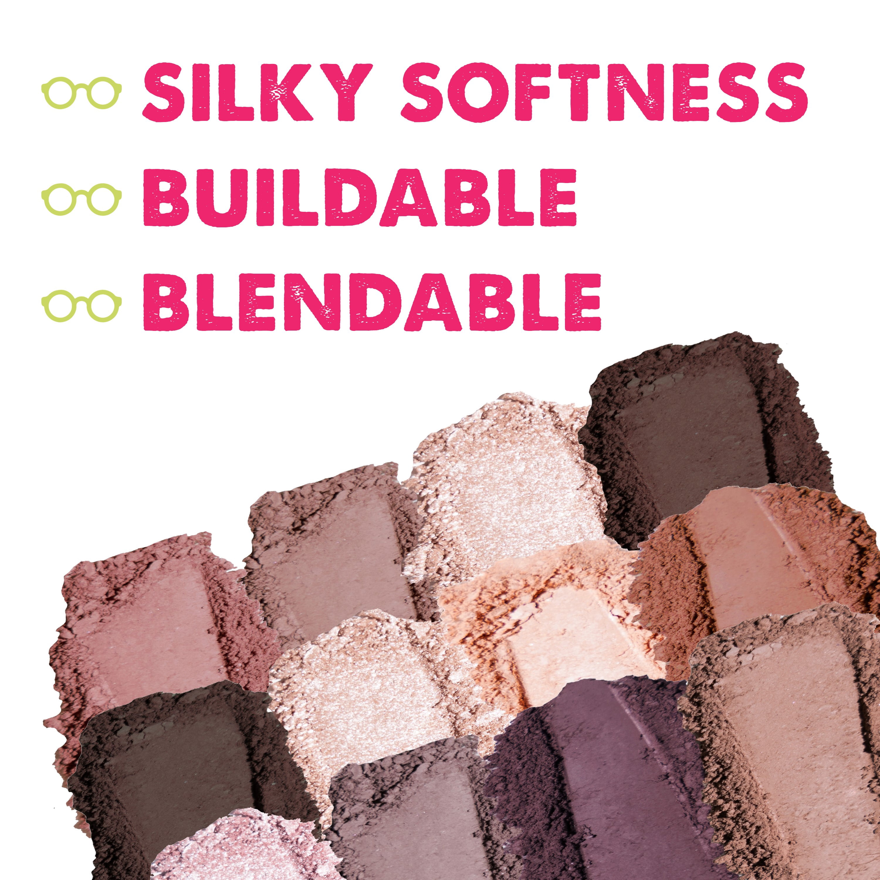 Pretty Smart Celebrity Artist Eyeshadow Palette 104, Peri-twinkle, My shadow, Whirlwind, Blender, 4.50g