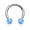 Blue, variant on EyeBrow Synthetic Opal Horseshoe 316L Surgical Steel Circular Barbell Eye brow Barbell
