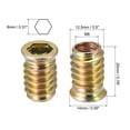 thumbnail image 2 of Unique Bargains M8x20mm Furniture Screw-in Nut Carbon Steel Color Zinc Plating 120 Pack, 2 of 5