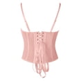 thumbnail image 3 of Gkeoshab Shapewear Lace Bustier Corset Crop Tops for Women - Spaghetti Strap Corset Bustier Fashion Going Out Top Shapewear Pink L, 3 of 7