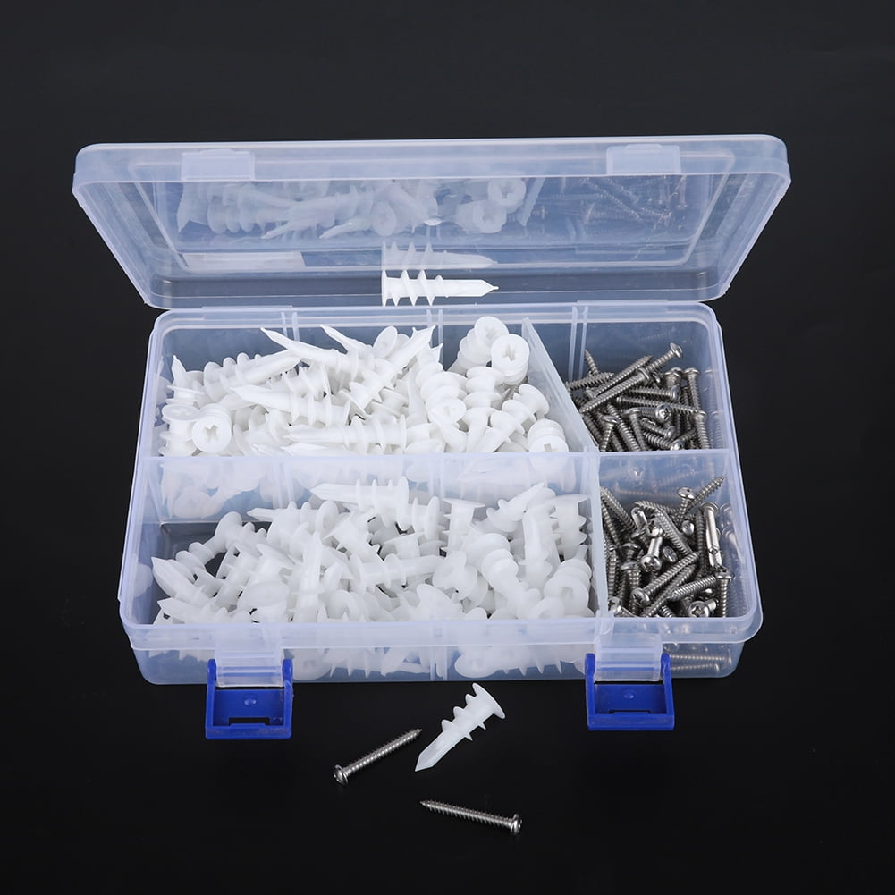 Screws Flat Head Wood Screws Kit Expansion Screw Set Expansion Screws Complete 240pcs with Screw Storage Box 13 x 42mm/15 x 33mm/8 x 30mm Screws Flat Head Wood Screws Kit Expansion Screw Set Expansion Screws Complete 240pcs with Screw Storage Box 13 x 42mm/15 x 33mm/8 x 30mm