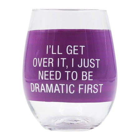About Face Designs 122799 Dramatic First Stemless Wine Glass, 16 oz, Clear