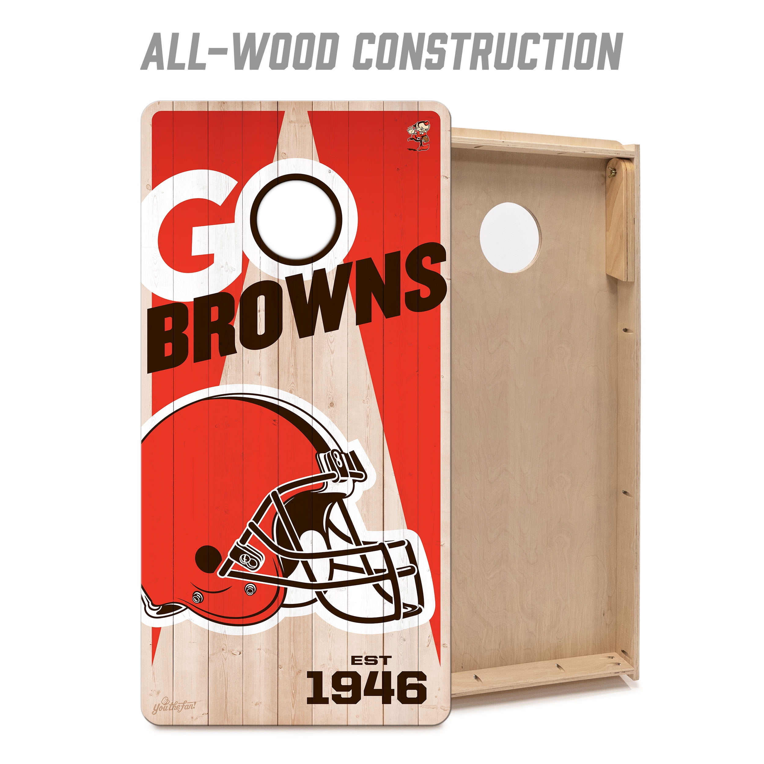 YouTheFan NFL Cleveland Browns 2' x 4' Cornhole Game