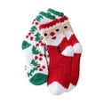 thumbnail image 2 of Vnanda 2Pairs/Box Christmas Holiday Fuzzy Socks for Women Girls Gifts Cute Fun Cozy Fluffy Winter Warm Slipper Xmas Socks, 2 of 8