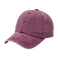 thumbnail image 1 of Cotton Baseball Cap Solid Color Dome Easy Matching Adjustable Replacement Breathable Easy Matching Outdoor Adjustable Sunproof Hat Headgear Wine Red, 1 of 9