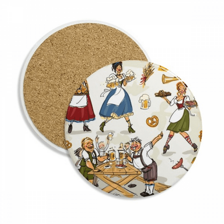 

Germany Breakfast Culture Coaster Cup Mug Tabletop Protection Absorbent Stone