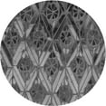 thumbnail image 1 of Ahgly Company Machine Washable Indoor Round Transitional Gunmetal Gray Area Rugs, 5' Round, 1 of 7