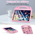 thumbnail image 4 of Case for iPad 6th /iPad 5th Generation/iPad 9.7 Inch (2018/2017)/iPad Air 2 & Air 9.7 Inch (2014/2013),Cute Kids Kawaii Cover 3D Cartoon Handle & Stand Soft Silicone Shockproof Case,Pink, 4 of 8