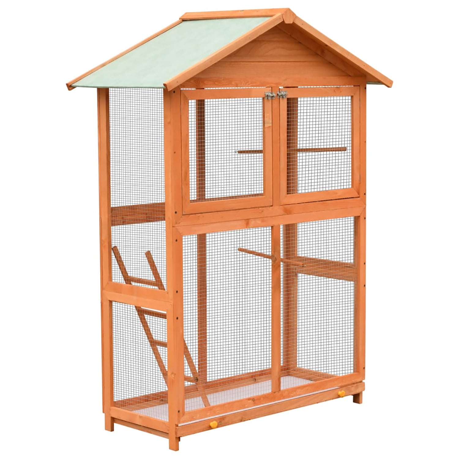 Pefilos 68" Outdoor Large Bird Cage with Universal Wheels, Wood Bird Aviaries Flight Cage Indoor Bird Habitats for Habitat for Parakeets, Lovebirds, Canaries, Gray Pefilos 68" Outdoor Large Bird Cage with Universal Wheels, Wood Bird Aviaries Flight Cage Indoor Bird Habitats for Habitat for Parakeets, Lovebirds, Canaries, Gray