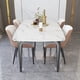 thumbnail image 1 of Rectangle Nordic Dining Table Industrial Luxury Elegant Modern Dining Table Italy Kitchen Mesa De Comedor Living Room Furniture My Lux Decor Round, 1 of 8
