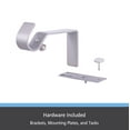thumbnail image 2 of Kenney Fast Fit 5/8" No Measure Curtain Rod Brackets, Set of 2, Brushed Nickel, 2 of 7