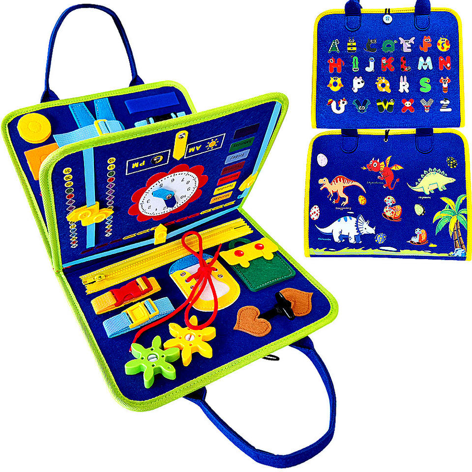 Busy Board, Toddler Travel Toys, Quiet Book with DIY Page, Sensory Toys for Toddlers 1 2 3