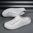thumbnail image 4 of Men Flip Flops Arch Support Comfortable Slip On Clogs Breathable Casual Daily Wear Indoor Outdoor Walking with Elastic Open Toe Mens Shoes, 4 of 5