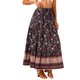 thumbnail image 4 of Faldas Boho para Mujeres INSPIRE CHIC con Estampado Floral, Faldas Maxi Casuales de Cintura Elástica para Primavera y Verano, M Negro, 4 of 6