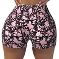 thumbnail image 2 of Fuzoiu Daisies Flowers Print Women's Workout Shorts,Workout Biker Shorts Women,Exercise Fitness Shorts,Scrunch Short, Athletic Shorts for Gym Yoga Running Sport Active-Large, 2 of 8