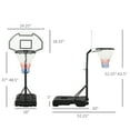 thumbnail image 3 of Height Adjustable Basketball Hoop: Portable Basketball Stand 30" Backboard Indoor Outdoor Goals Set for Kids Youth Adults, 3 of 9