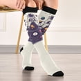 thumbnail image 5 of FORMRS Womens Knee High Socks Casual Long Thick Travel Daily Wear, 1 Pair, Orange Astronaut Planet, 5 of 6