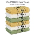 thumbnail image 1 of QJUHUNG 6pcs Bamboo Fiber Hand Towel Set  33*72cm/13*28.3in  420GSM  Multi-Color  Super Absorbent  Soft and Comfortable  Modern Style  Rectangular  100% Bamboo Fiber  Good Water Absorptio, 1 of 6