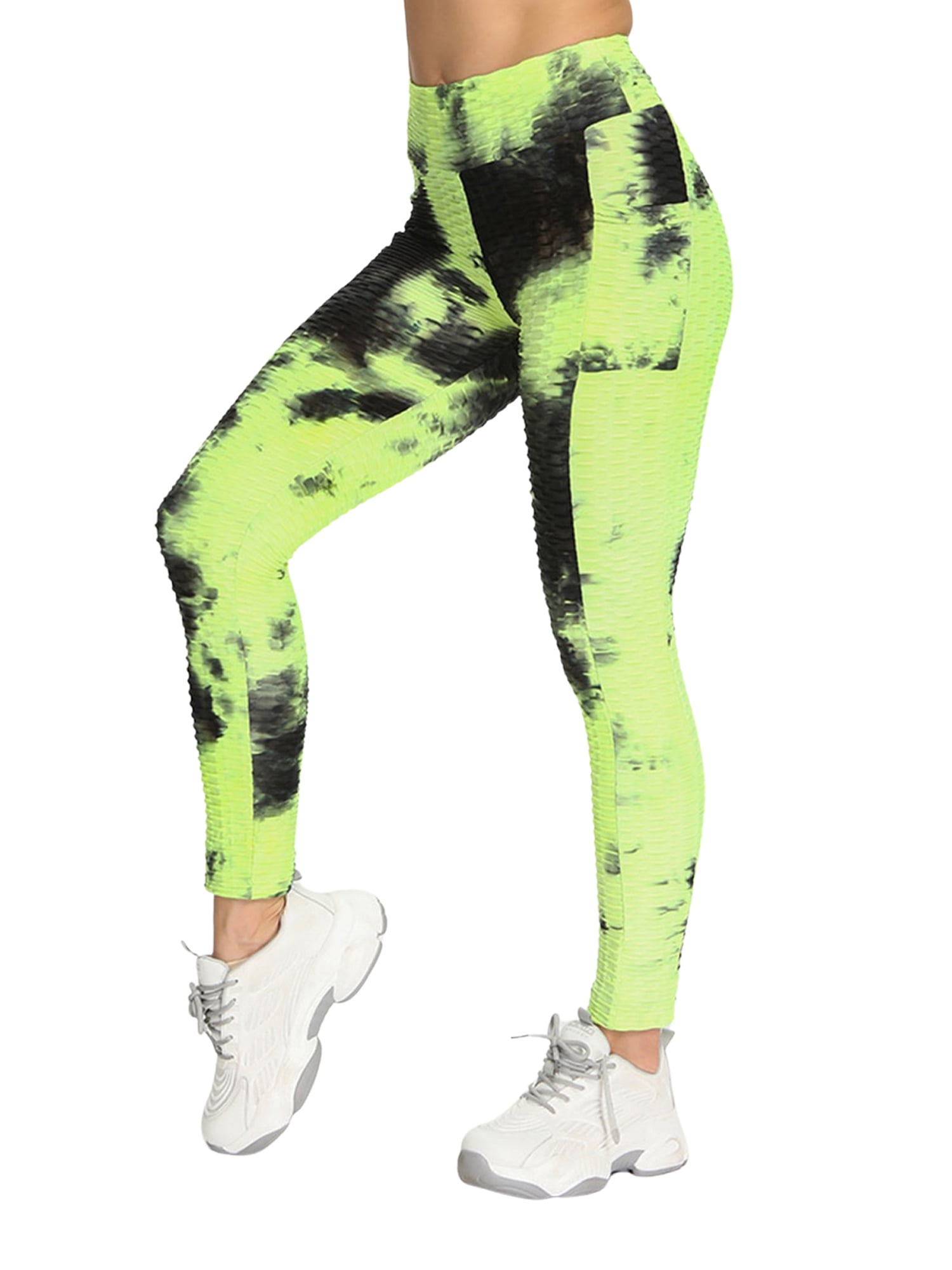 POPNINGKS Women Leggings Ladies Digital Printed Yoga Pants Casual Hip-up and Waist Sports Fitness Running Pants