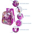 thumbnail image 5 of IvyH Unisex PVC School Backpack, Purple Unicorn, 5 of 7