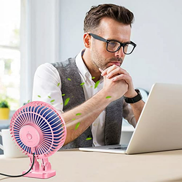 JZCreater USB Desk Fan, 3 Speeds Desktop Table Cooling Fan in