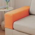 thumbnail image 2 of Sofa Arm Covers | Armrest Covers for Sofa | Extra Thick Stretchy Solid Orange Extra Long Scratch Protectors for Furniture | Home Decor for Living Room | 1 Pack Sofa Armrest Cover, 2 of 3