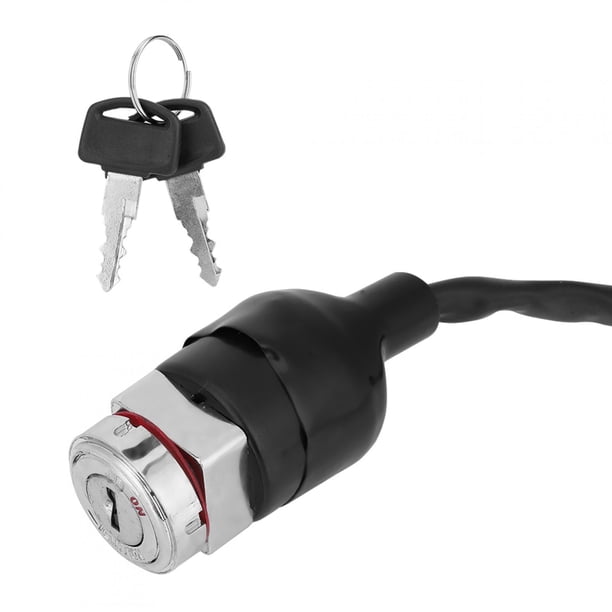 Interruptor De Llave De Encendido Para Moto - 2 Cables Y 2 Llaves | Compatible Con Honda CB100, CB125S, CT90 Y Otros