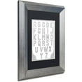thumbnail image 2 of Trademark Fine Art "Letters and Words 4" Canvas Art by Hello Angel, Black Matte, Silver Frame, 2 of 4