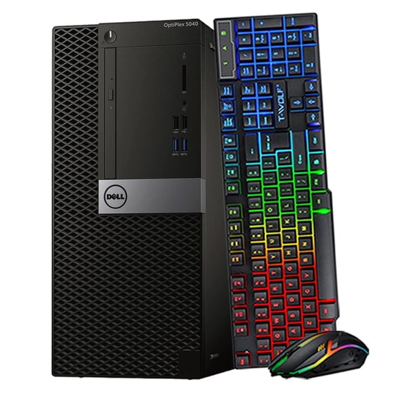 Restored Dell OptiPlex 5040 Gaming Tower Intel Core i5-6th Gen 16GB RAM 512GB SSD NVIDIA GeForce GT 1030 Wi-Fi Windows 10 Home PC (Refurbished)