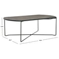 thumbnail image 3 of SAFAVIEH Vickie Glam Wood Coffee Table, Dark Sandstone/Black, 3 of 10