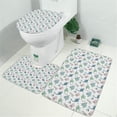 thumbnail image 2 of Light Dinosaurs Pastel Pattern Bathroom Rugs Sets 3 Piece,Toilet Cover Set,Absorbent Non Slip Bathroom Mats Sets with U-Shaped Contour Rug Toilet Rug Set, 2 of 5