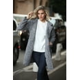 thumbnail image 6 of Simply Couture Plus size Women's Notched Lapel Long Sleeve Buttoned Classic Winter Long Coat, 6 of 6