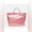 Pink, variant on Women's PVC Letter Print Tote Bag, Green