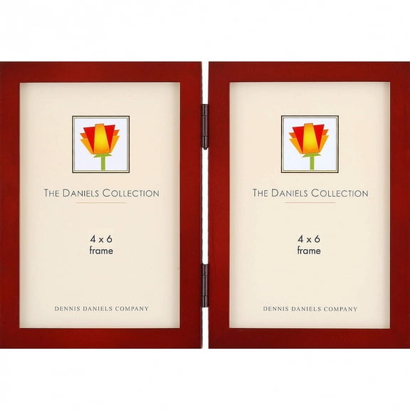 The Original DANIELS W41  GALLERY WOODS cherrywood-stain hinged 4x6 double by Dennis Daniels - 4x6