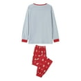 thumbnail image 6 of Nituyy Christmas Pajamas for Family Pjs Matching Set Long Sleeve T-Shirts and Pants Holiday Nightgowns with Merry Christmas, 6 of 9