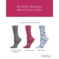 thumbnail image 2 of MeMoi Butterfly Bamboo Blend Crew Socks - Womens - Female, 9-11, Carmine Rose, 2 of 9