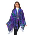 thumbnail image 3 of FORMRS Womens Scarf Winter Soft Long Big Warm Shawls Wrap Tassel Scarves, Dark Mushrooms Pattern, 3 of 9